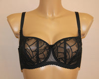Black color lace soft cup bra (6790-1916)