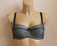 Women's Padded Balconette Bra – Black (5164-4344)