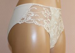 Women's Beige color Soft cup Panties with floral pattern, size 40 (101-52-7051)