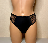 Black Floral Pattern Panties (110-2016)