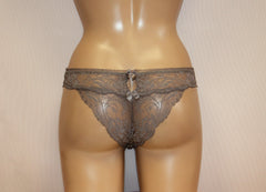 Women's Light beige Panties with floral pattern, size 38 (1206-71)