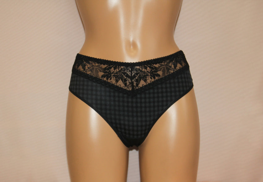 Women's Black color geometric pattern Panties (181-1420)