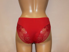 Women's Red color floral pattern Panties (182-1993)