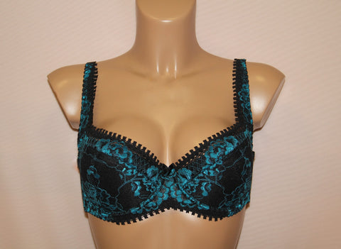 Women's Half padded Green color Lace Bra (5051-2774)