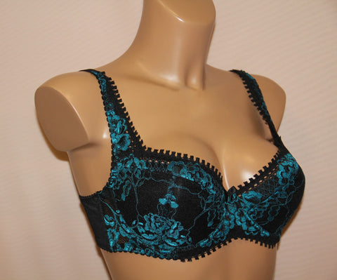 Women's Half padded Green color Lace Bra (5051-2774)