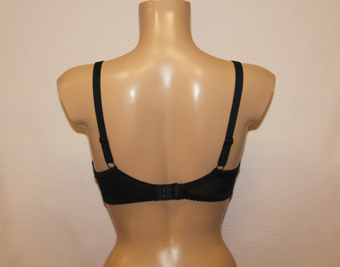 Women's Soft cups Black Bra with cup's side support (6722-1810)