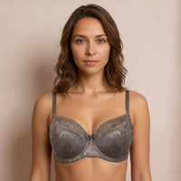Brown Lace Half Padded Bra (9860-7009)