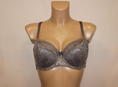 Women's Half padded Brown color Lace Bra (9860-7009)