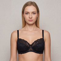 Black Lace Half Padded Bra (9860-7014)