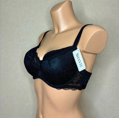 Women's Half padded Black color Bra (9866-7014)