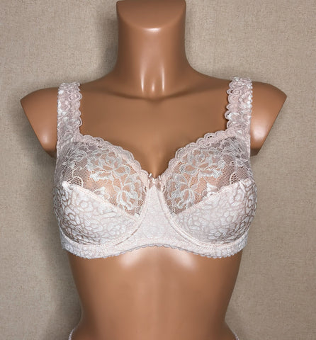 Women's Light beige color Soft cup Bra with cup's side support, floral pattern (8292-3277/2)