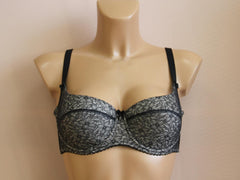 Women's padded balconette Bra in Back color (5164-4344)