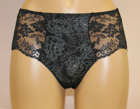 Women's Black color floral pattern Panties, size 40 (1058-3117)