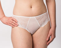 White lace panties.