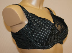 Women's Black color and dot pattern Soft Cup Bra, size 90E (160-2)
