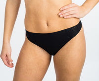 Black Animal Print Thong
