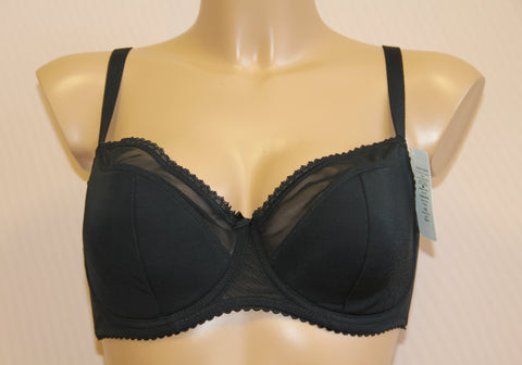 Women's Half padded Black color Bra, size 75E  (5342-019)