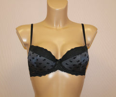 Women's Black color Push up Bra, with pattern (6851-x13-4)