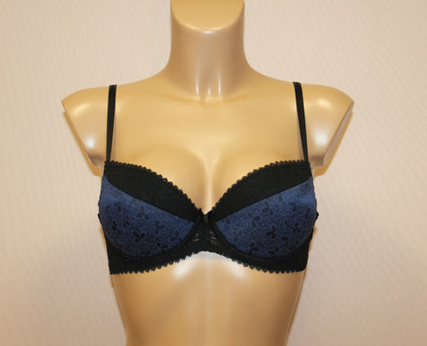 Women's Blue color Push up Bra, with pattern (6851-x13-8)