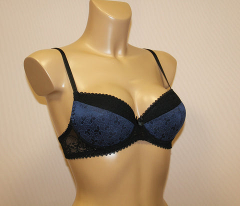 Women's Blue color Push up Bra, with pattern (6851-x13-8)