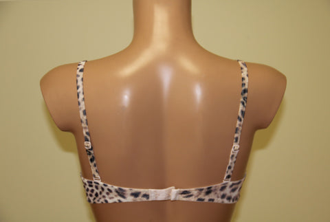 Women's Push up Bra beige color with animal print, size 70E (88983-338)