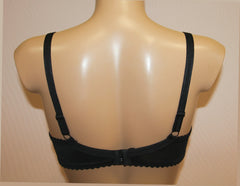 Women's Black color Soft cup Bra with pattern, size 75C (3022-7029)