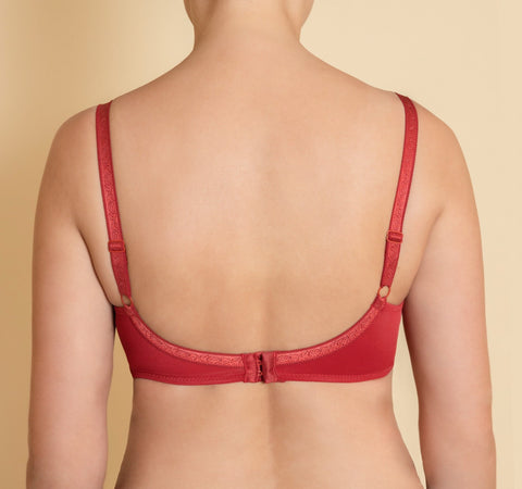 Women's Half padded Bra in Red color (64830-333)