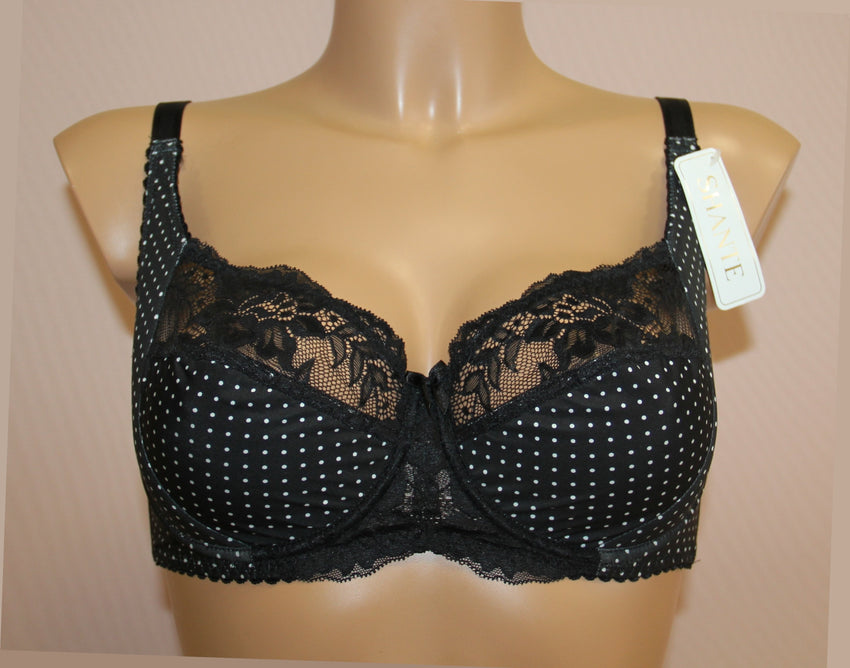 Women's Black Soft cups Bra with cup side support, size 75D (6276