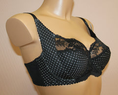 Women's Black Soft cups Bra with cup side support, size 75D (6276-2248)
