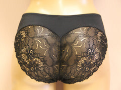 Women's beautiful design Black color Panties, size 38 (1058-6151)