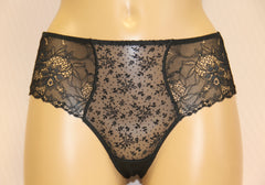 Women's beautiful design Black color Panties, size 38 (1058-6151)